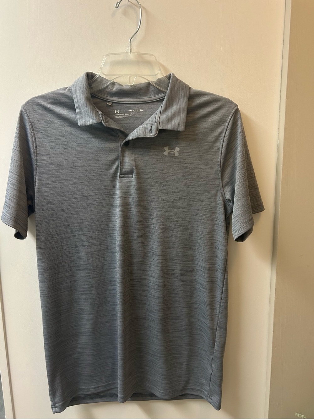 Under Armour Men's Heathered Light Gray Performance Polo